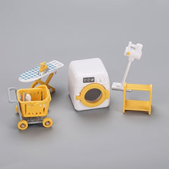 Mini Washing Machine Toy Set for Doll House DIY Model