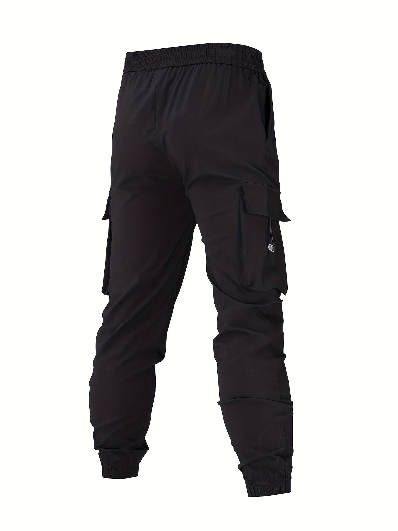 Retro Letter Pattern Cargo Pants Men s Flap Pocket Trousers