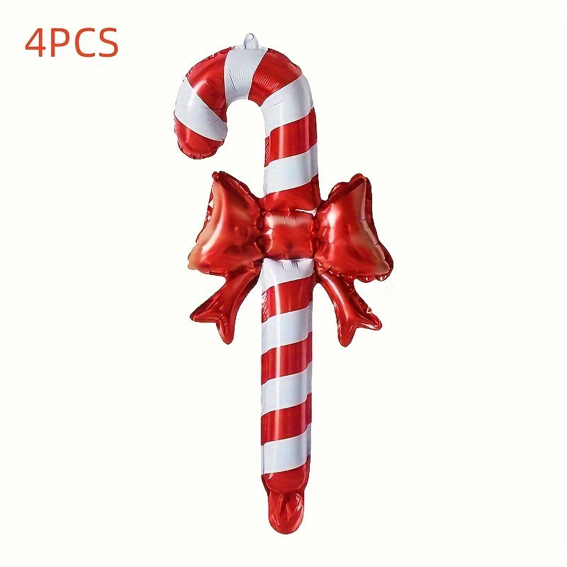 4pcs Christmas Snowman Sticks Handheld Balloon