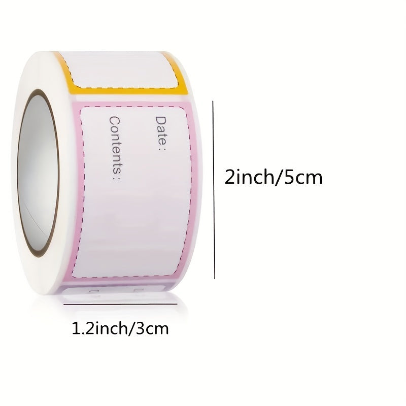 250 Adhesive Stickers Roll - 5 6 Labels For Food Date