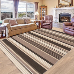 Striped Pattern Area Rug Soft Non Slip Easy to Clean