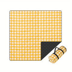 Foldable Plaid Pattern Picnic Mat - Waterproof Travel Beach Mat