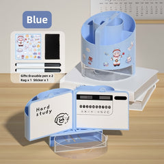 Double Pen Holder Storage Box with Light Energy Calculator