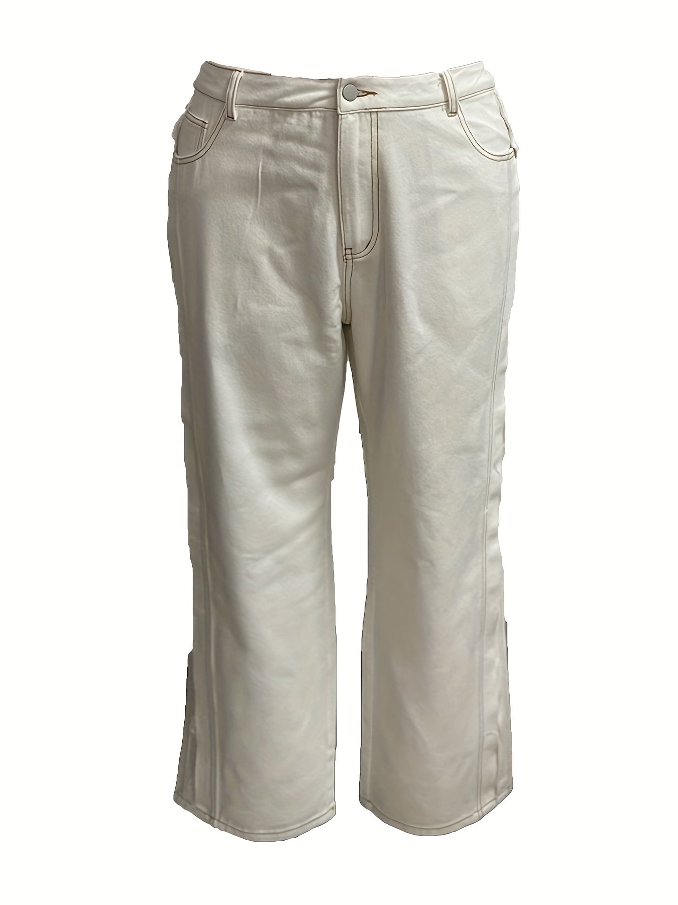 Ribbed Tube Top & Wide Leg Jeans 2 Piece Set