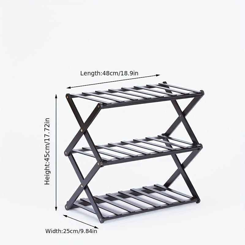 1pc Shoe Rack Shoe Storage Organizer Shelf Indoor Outdoor Flower A