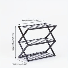 1pc Shoe Rack Shoe Storage Organizer Shelf Indoor Outdoor Flower A