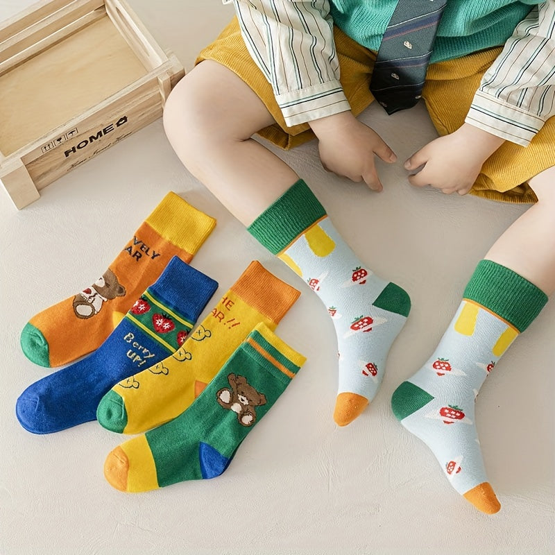 5 Pairs Children s Socks Girls Casual Sports Socks Letters Print Street Style