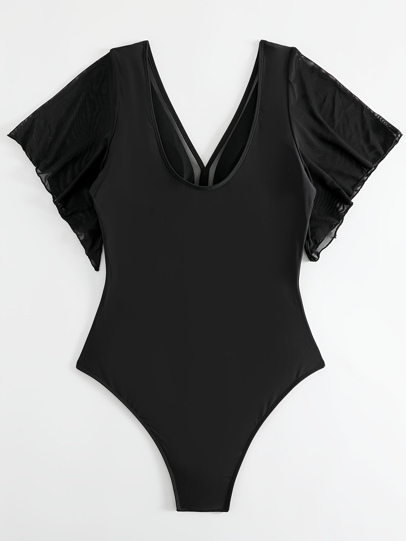 Swimsuit Women's Butterfly V-Neck One Piece Bathing Suit