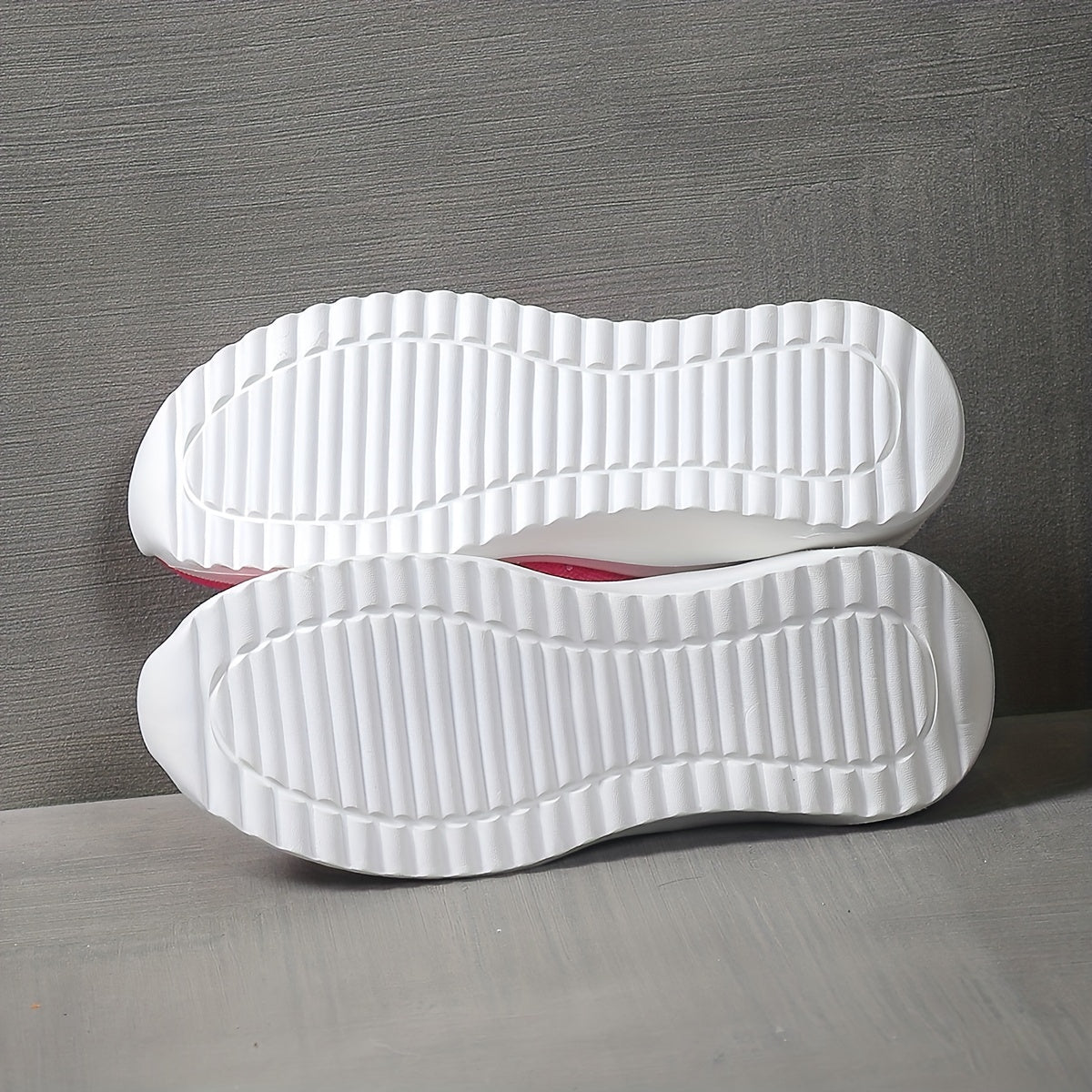 Rhinestone Platform Sneakers Slip-On Breathable Knit Shoes