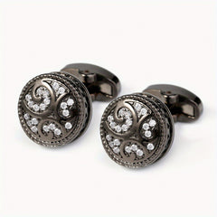 Zircon Inlaid Men's Shirt Cufflinks - Father's Gift
