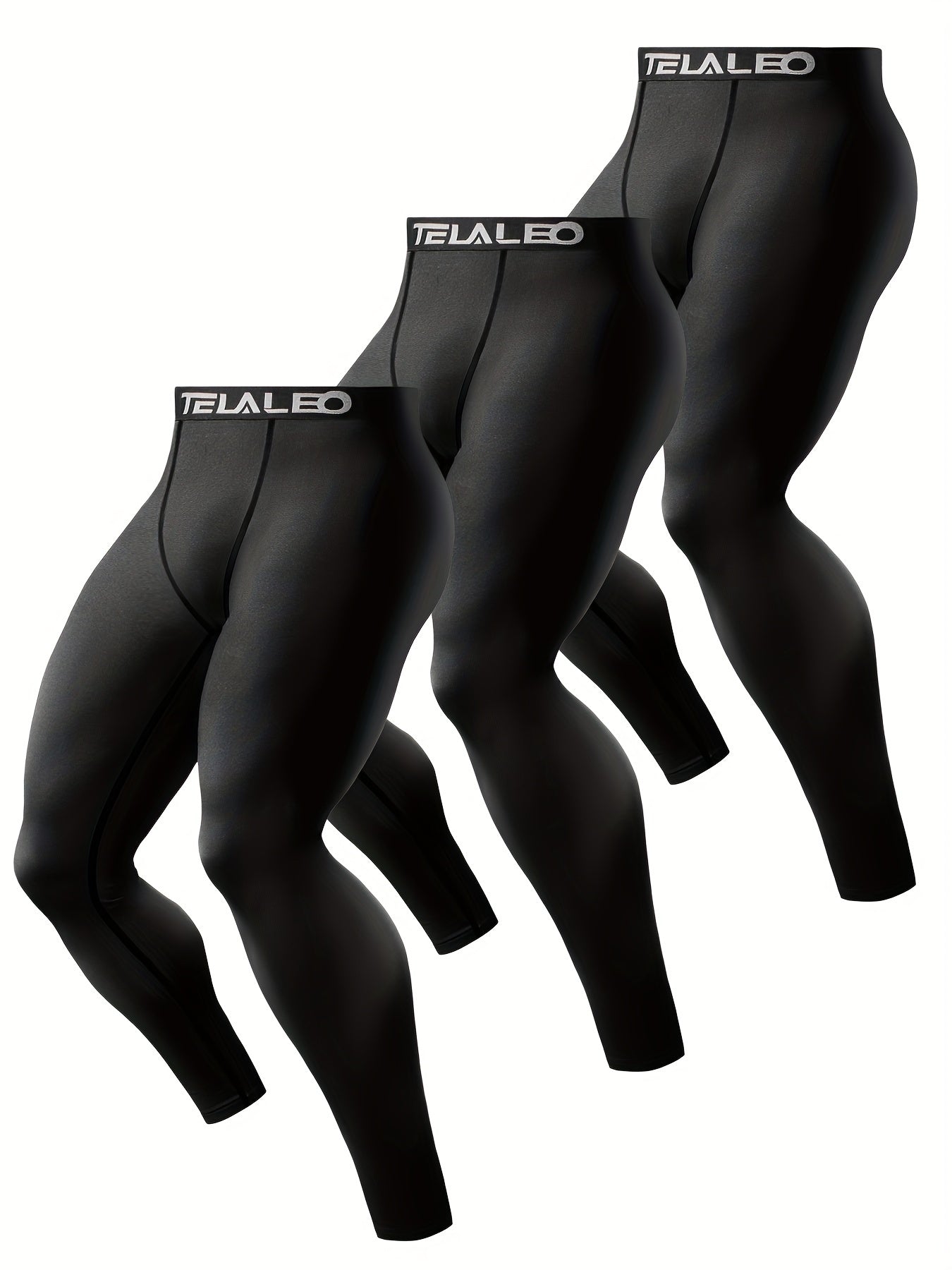 3 Pack Men's Compression Pants Leggings Sports Tights Performance