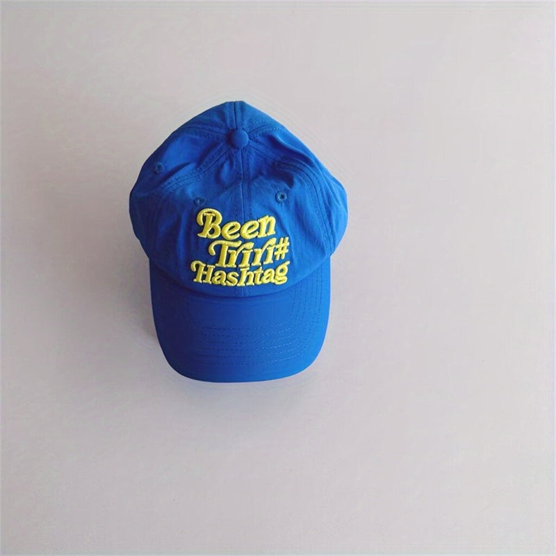 Kids Sunshade Breathable Baseball Cap with Letter Embroidery