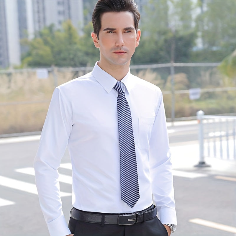 Striped Tie Men's Formal Business Zipper Slacker Easy Pull