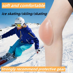 2pcs Silicone Knee Protection Pad Skiing & Skating Gear