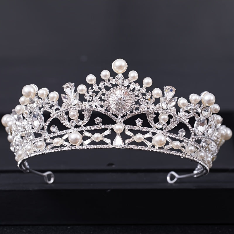 Faux Pearl Princess Pageant Engagement Wedding Hair Accessories