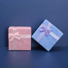 24pcs Jewelry Paper Box Ribbon Packaging Box Wedding Decoration Box