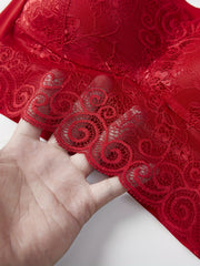 Lace Wireless Bra Scalloped Trim Intimates Women's Lingerie