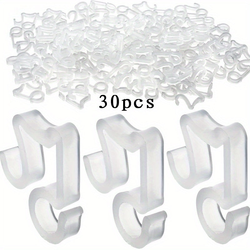 50pcs Decorative Light Hooks - Weather Proof Outdoor Light Clips