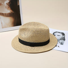Hollow Out Sun Hat Straw Fedora Cap Beach Hats Women