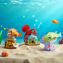 Ocean Animal Building Blocks Set ABS Material Enhances Hand Skills