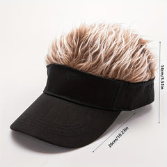 Funny Wig Sun Shade Baseball Cap for Men Women