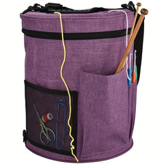 Large Capacity Yarn Storage Bag Portable Knitting Organizer Bag