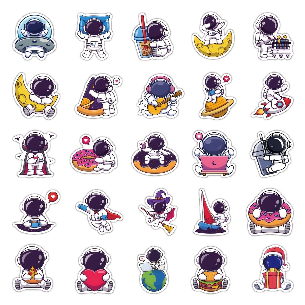 61pcs Astronaut Stickers Spaceman Decals for Water Bottles Laptop