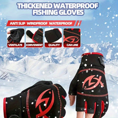 3 Fingerless Fishing Gloves Touch Screen Outdoor Cycling Driving Fishing