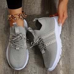 Women's Mesh Breathable Running Shoes - Comfortable Sports Shoes