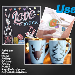 20 Metallic Marker Pens for DIY Craft Projects