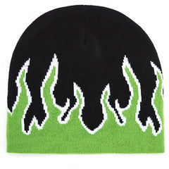 Men's Hip Hop Street Flame Pullover Knit Hat