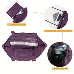 Large Capacity Yoga Mat Storage Bag Solid Handheld Sports Bag