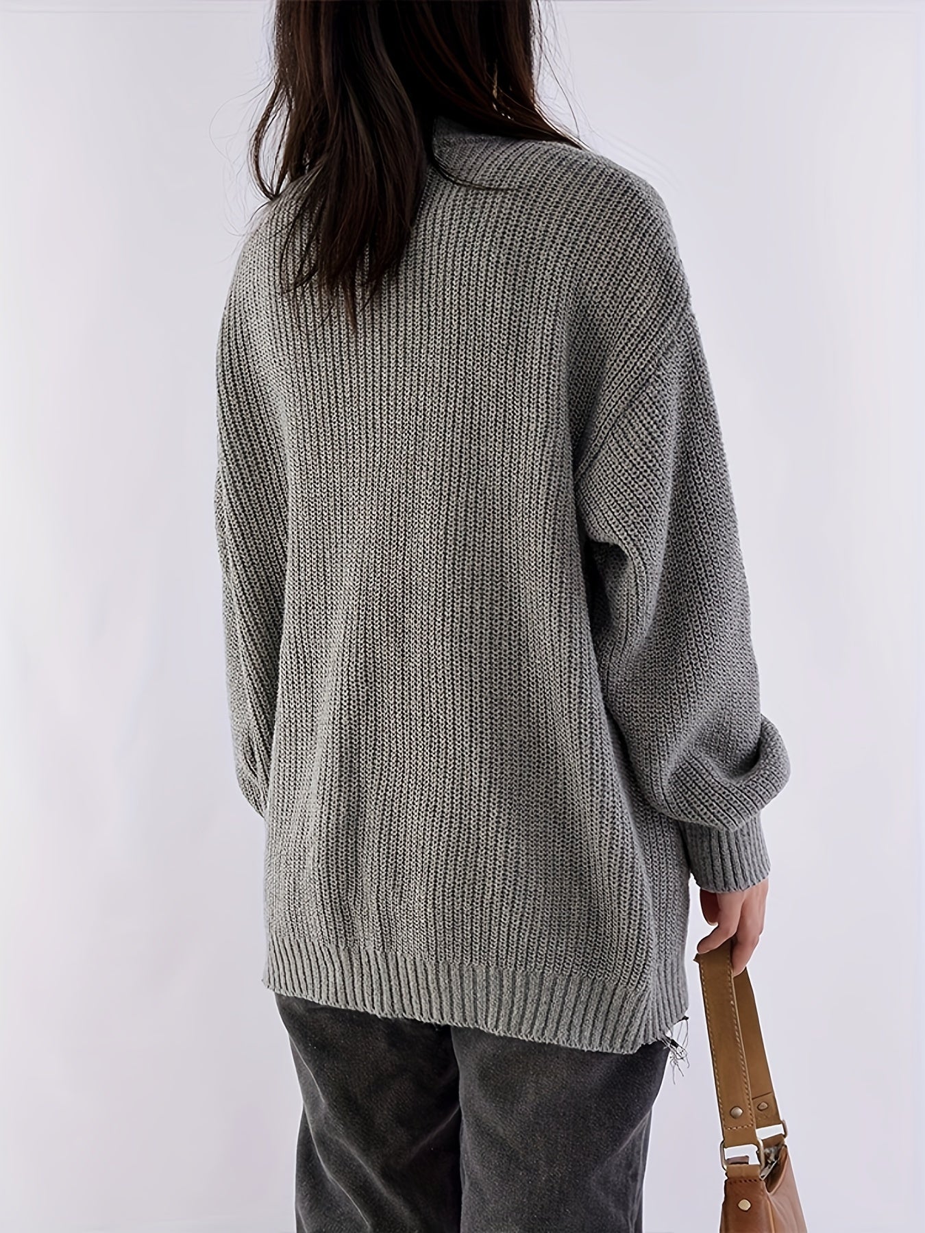 Button Up Pocket Cardigan Long Sleeve for Fall & Winter Women's Clothing