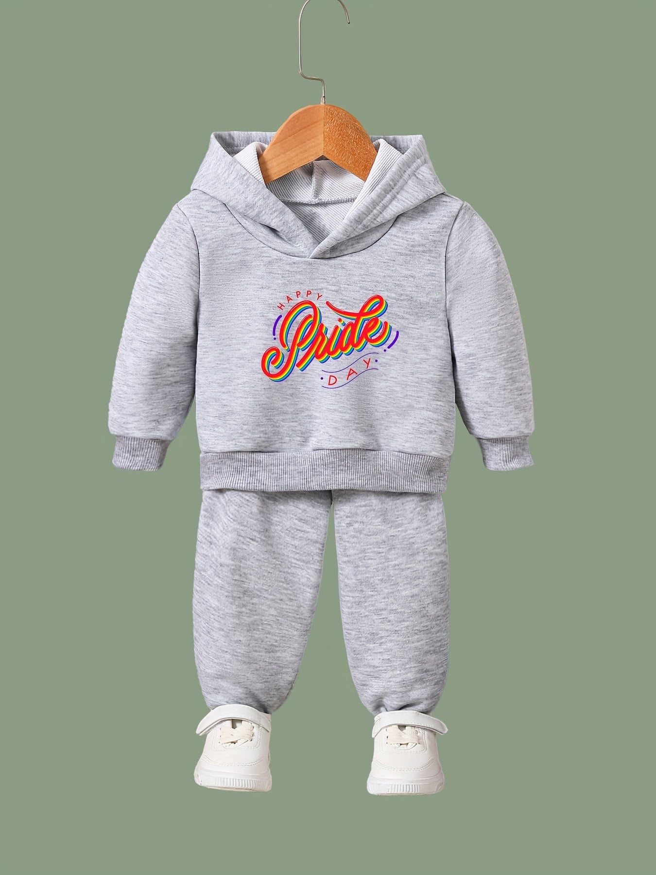 OERYUI Kids Letter Print Hoodies Pants Set Spring Fall Sports Gift