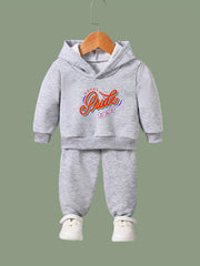 OERYUI Kids Letter Print Hoodies Pants Set Spring Fall Sports Gift