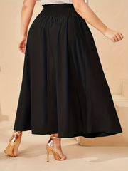 Women's Shirred High Waist Maxi Skirt