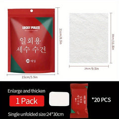 20pcs Portable Compressed Towel for Camping & Travel Thick Disposable Towel