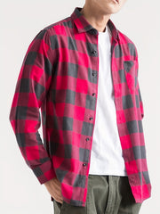 Plaid Print Button Up Shirt Men's Spring Summer