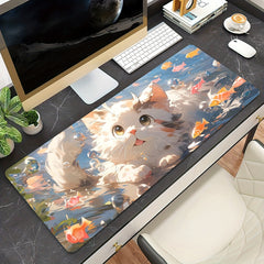 Anime Cat Mouse Pad Oversized Non-slip Table Mat