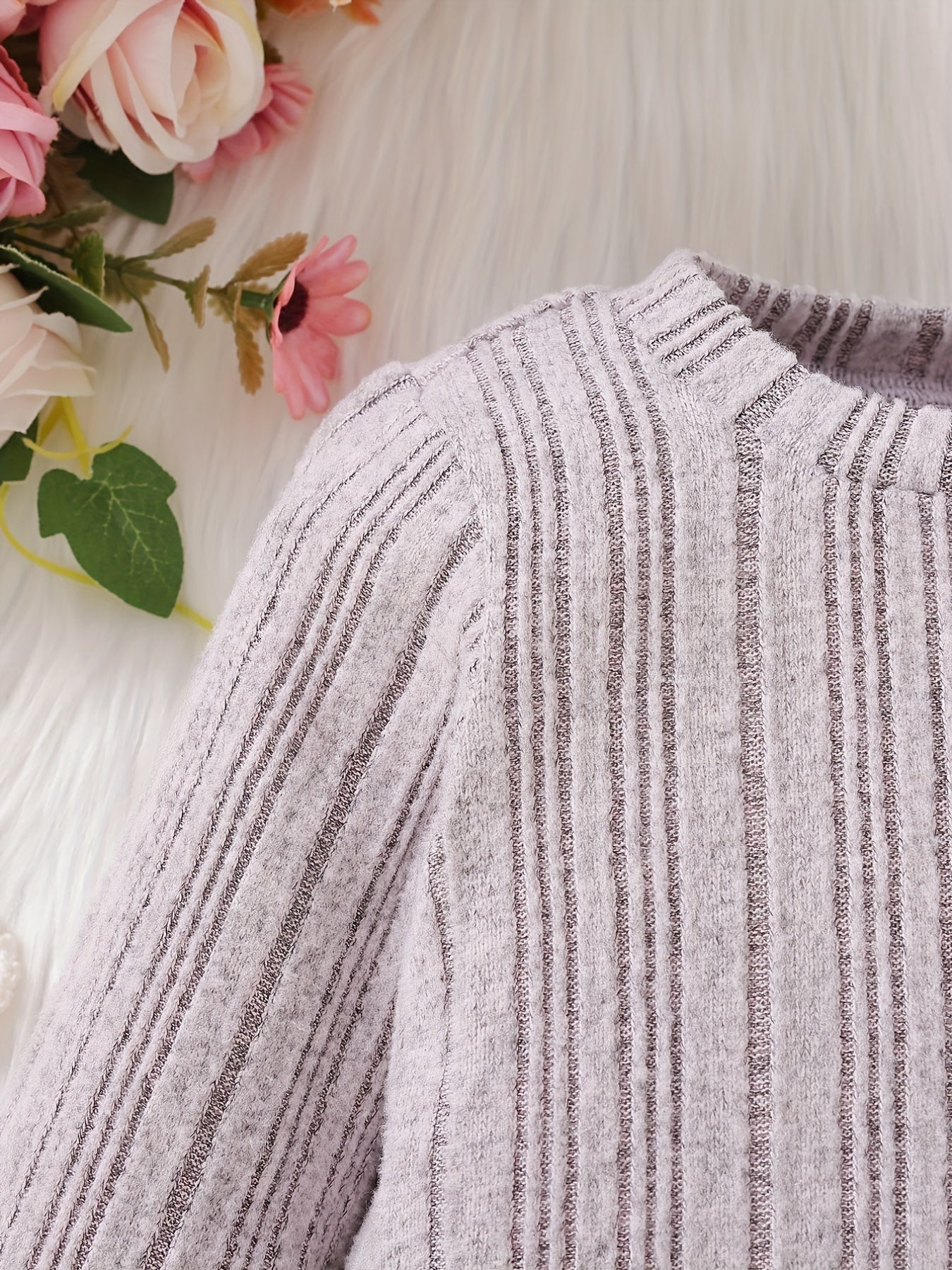 Baby Girls Casual Knit Bottoming Shirt Kids Pullover