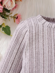 Baby Girls Casual Knit Bottoming Shirt Kids Pullover