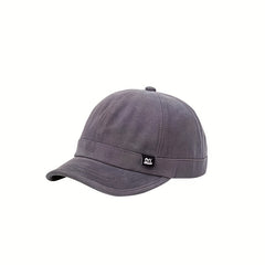 Short Brim Vintage Baseball Cap Classic Solid Dad Hat Lightweight Adjustable Sun