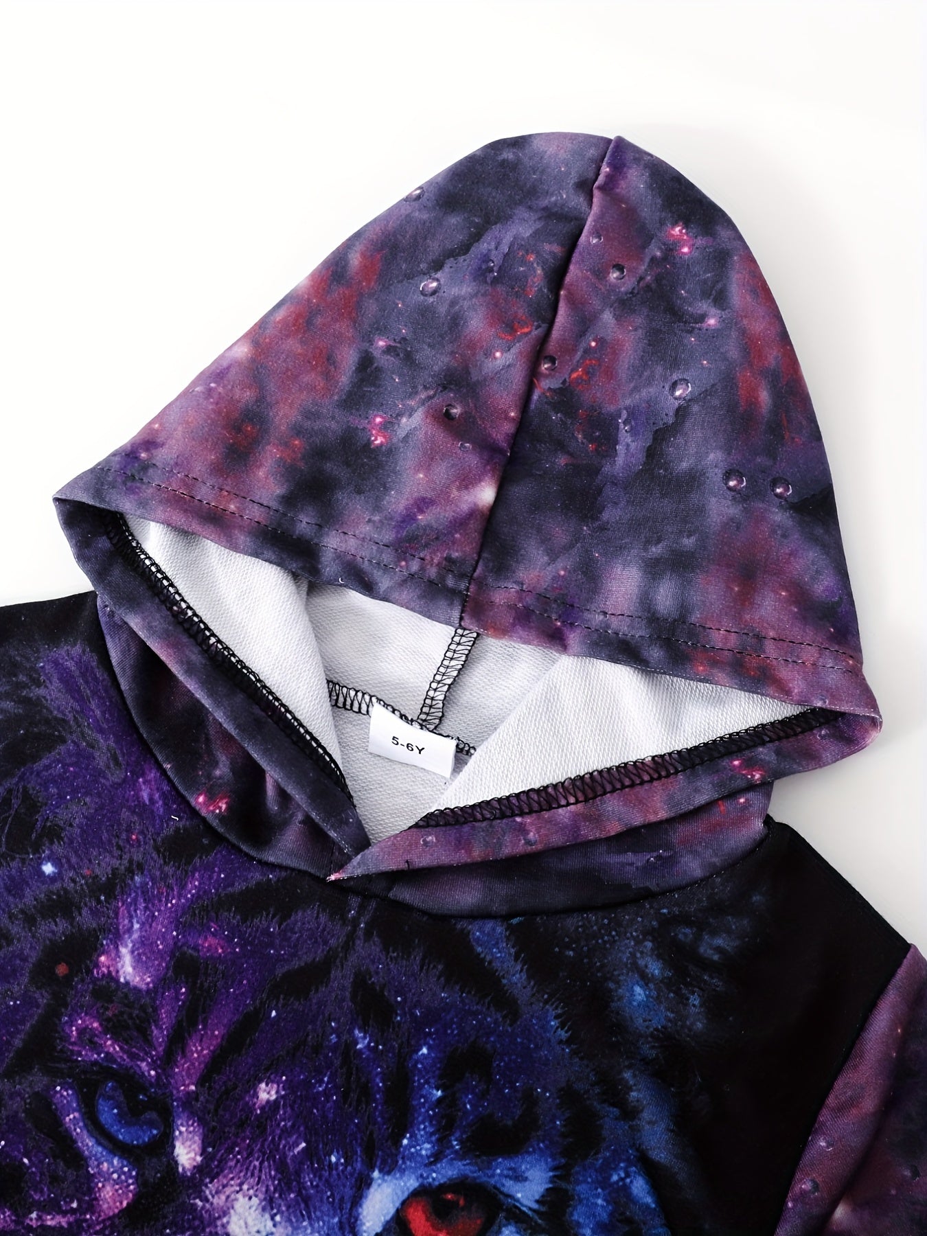 Boys' Galaxy Tiger Pattern Hooded Sweatshirt & Pants Set