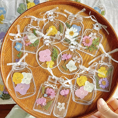 10pcs Transparent Wishing Bottle Dried Flower Bookmark DIY Decoration Gift