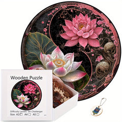 Lotus Flower Puzzles Set - Brain Teaser Wooden Puzzles