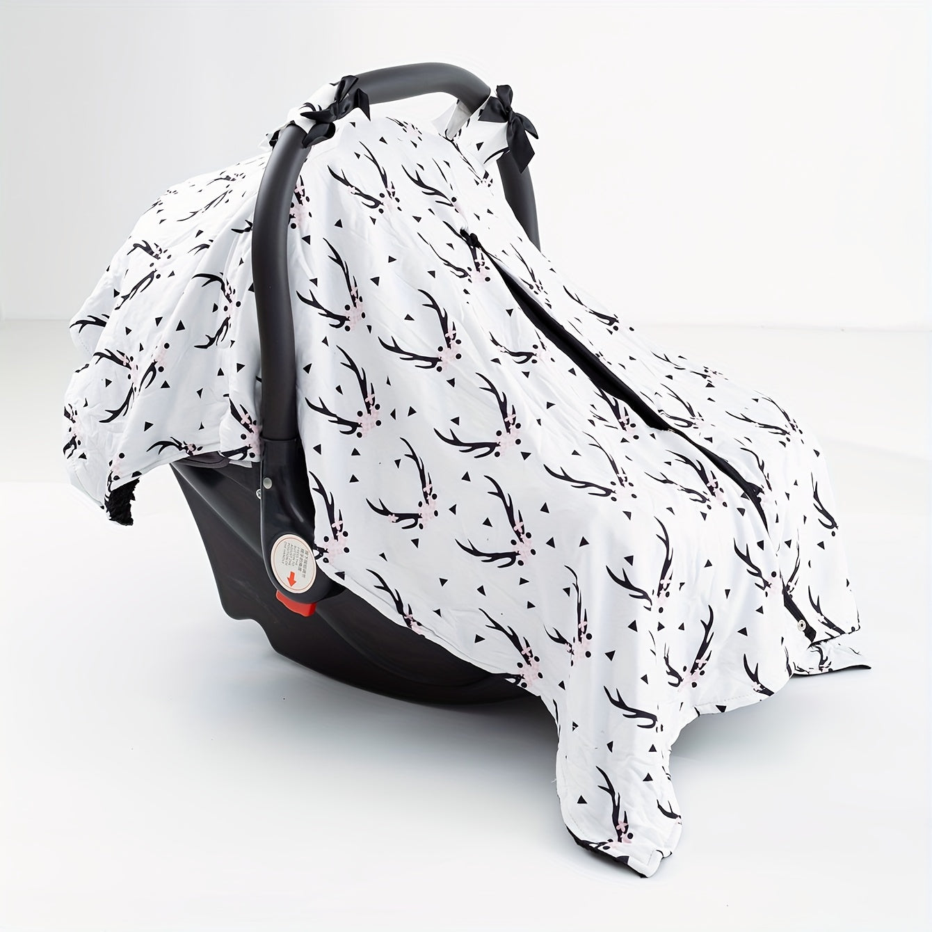 Girl's Sunshade Seat Cover with Deer Horn Flower Print