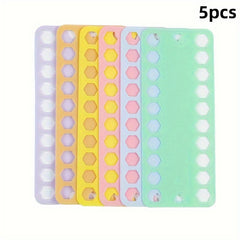 5pcs Plastic Spools Thread Winder Board Cards for Cross Stitch Storage