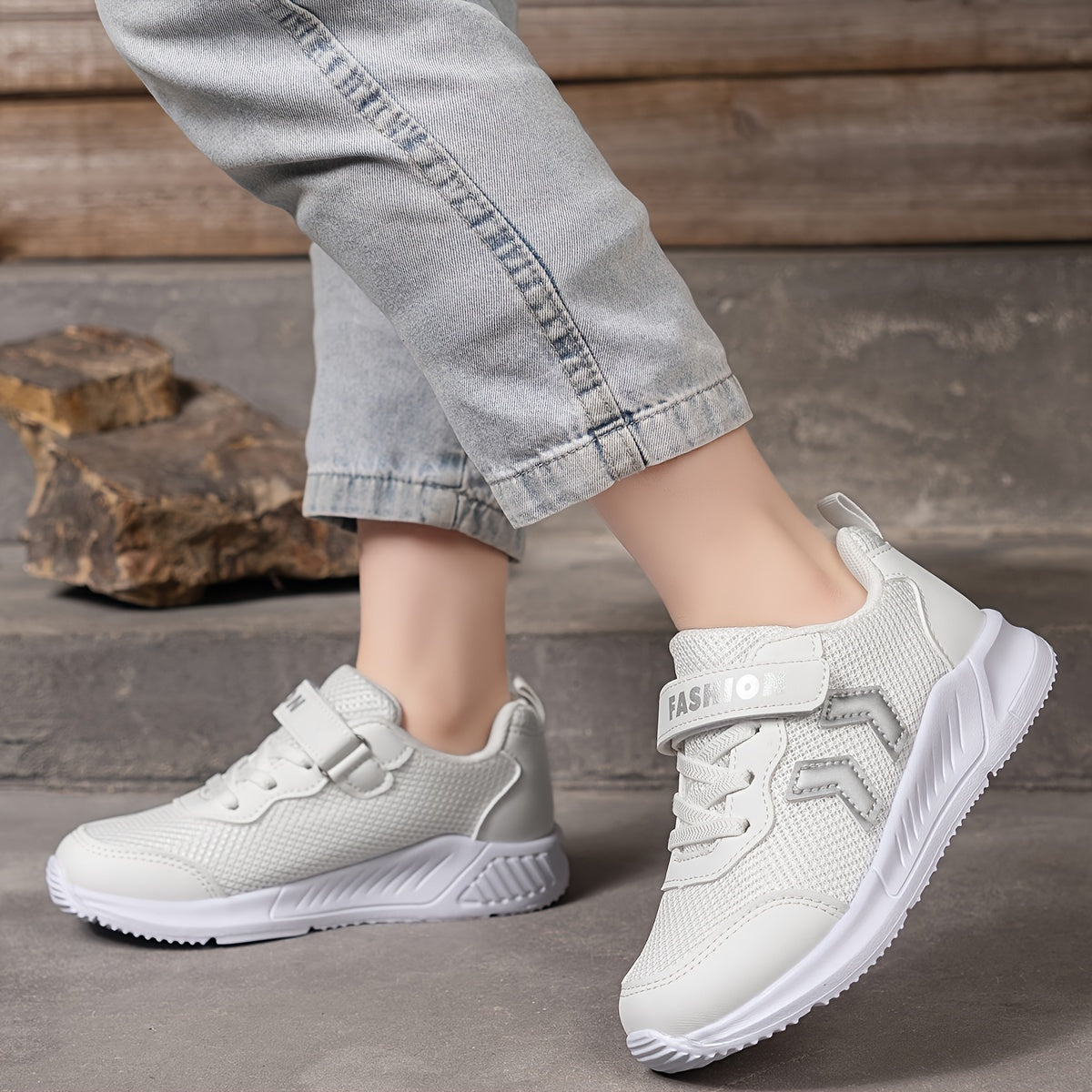 Girls Casual Low Top Mesh Sneakers Breathable Lightweight Shoes
