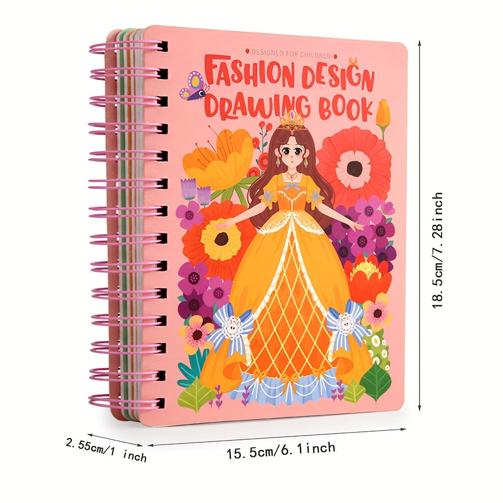 Princess Dress up Activity Book With Watercolor Puzzle Stickers DIY Craft Kit