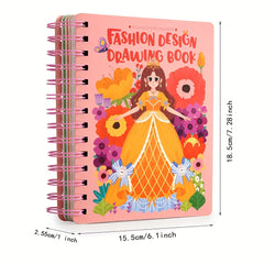 Princess Dress up Activity Book With Watercolor Puzzle Stickers DIY Craft Kit